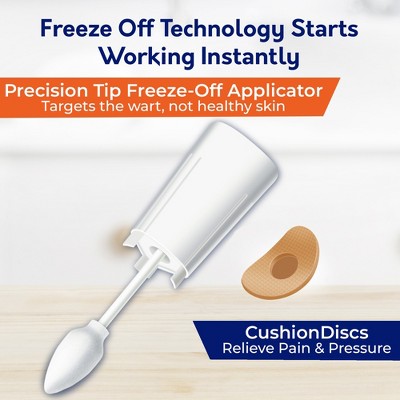 Compound W Freeze Off with Cushion Discs - Wart Remover Treatment - 8 Applications + 12 Discs
