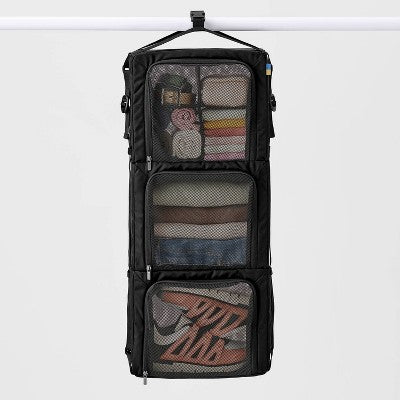 Packing Cube Shelf Black - Open Story?: Solid Travel Luggage Accessory