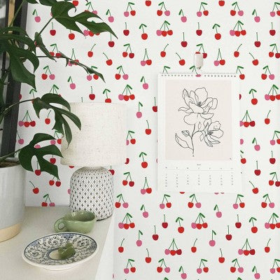 Tempaper & Co. Peel and Stick Wallpaper Cherry Bomb (LOCAL PICKUP ONLY)