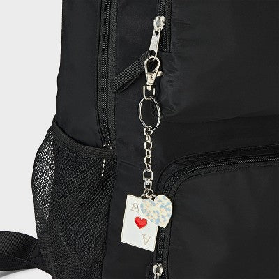 Girls' Playing Card and Heart Key Charm