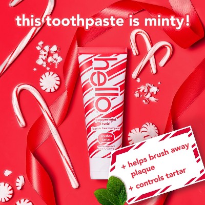 hello Stocking Stuffer, Fluoride-Free Toothpaste and Soft Charcoal Toothbrush Holiday Gift Set - 3ct