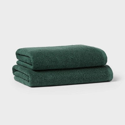 Everyday Bath Sheet Dark Green - Room Essentials