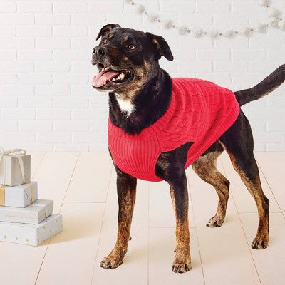 Dog Sweater Knit - Wondershop Red L