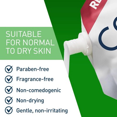CeraVe Hydrating Face Wash with Hyaluronic Acid and Glycerin for Normal to Dry Skin - Refill - 16 fl oz
