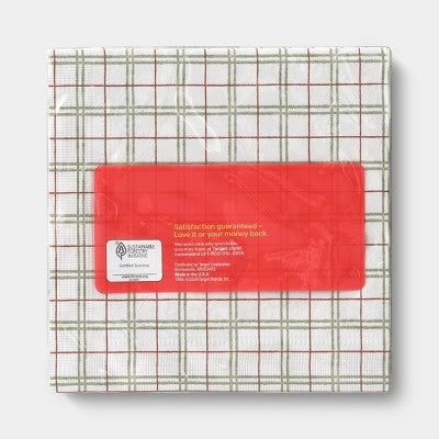 40ct Fall Foliage Disposable Napkins - up&up