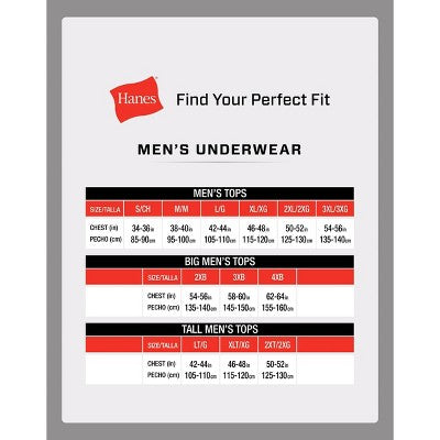 Hanes Men's 3pk Undershirts - White M
