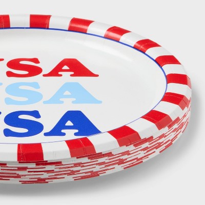 20ct 4th of July USA Dinner Paper Plates - Spritz