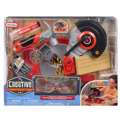 Little Tikes Creative Construction Power Cuts Set with 6 Accessories: Educational Play Tools with Sound Effects