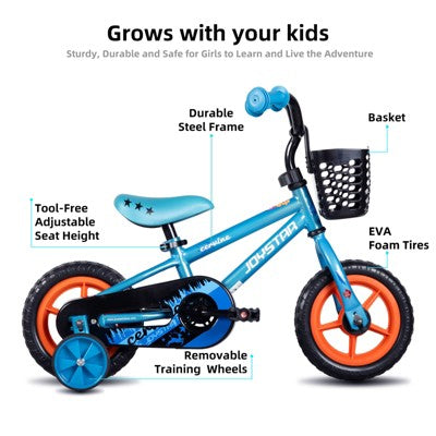 JOYSTAR Cervine Kids Bike, Gray, 10 inch (LOCAL PICKUP ONLY)