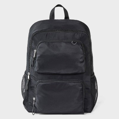 Girls' 18" Two Pocket Backpack - art class Black