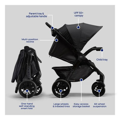 Chicco Bravo 3-in-1 Quick-Fold Trio Travel System - Ombra: 48.3 lbs, 35.2 Inches Depth, 42.7 Inches Height (LOCAL PICKUP ONLY)