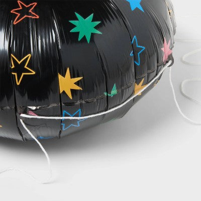 5ct Happy Birthday Stars Foil Balloon Bouquet Black and Multicolor - Spritz