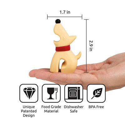 Ototo Holiday Gift Silicone Buddy Dog Spoon Rest Steam Releaser Beige