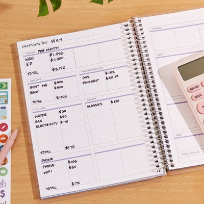 erin condren Budget Journal Classic Striped/Every Little Bit Counts