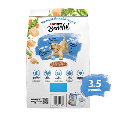 Purina Beneful Healthy Puppy Real Chicken Flavor Dry Dog Food - 3.5lbs