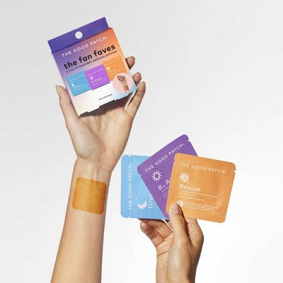 The Good Patch Fan Faves Set Plant-Based Vegan Wellness Patch - 3ct