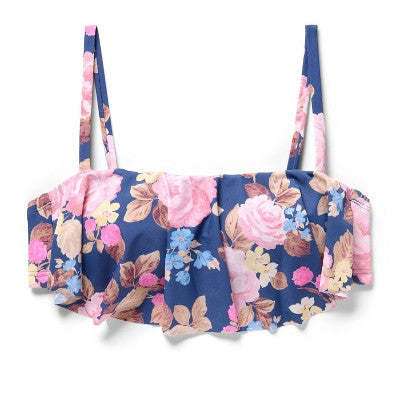 Women's Post Mastectomy Flounce Bikini Top Floral Multi XS