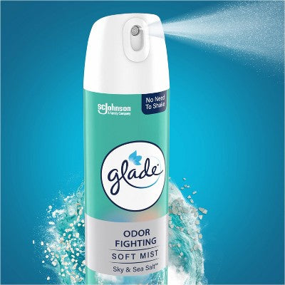 Glade Odor Fighting Soft Mist Aerosol Room Air Freshener - Sky & Sea Salt - 8oz