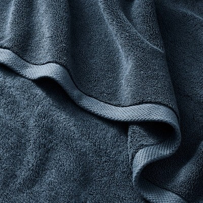 Organic Bath Towel Dark Mineral Blue - Casaluna