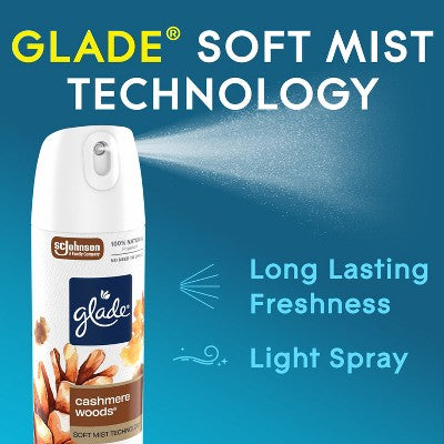 Glade Aerosol Air Fresheners - Cashmere Woods - 7.3oz