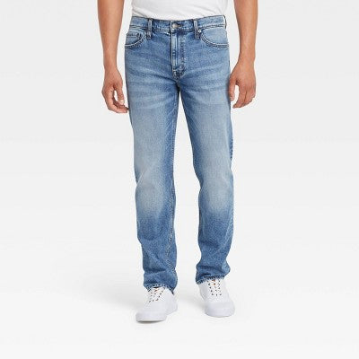 Men's Slim Straight Fit Jeans - Goodfellow & Co Indigo Blue 32x34