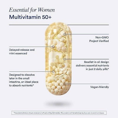 Ritual Vegan Essential for Women 50+ Multivitamin Capsules - 60ct