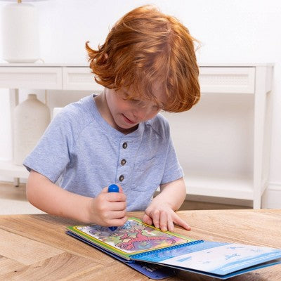 Melissa & Doug On The Go Water Wow! Reusable Water-Reveal Activity Pad Travel Toy - Dinosaurs: Plastic Material, Watercolor Brushes