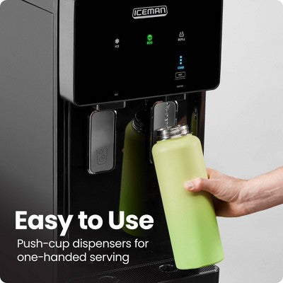 Iceman Ice Maker and Water Dispenser, Bottom-Loading for 1-5 Gallon Bottles - Black (LOCAL PICKUP ONLY)
