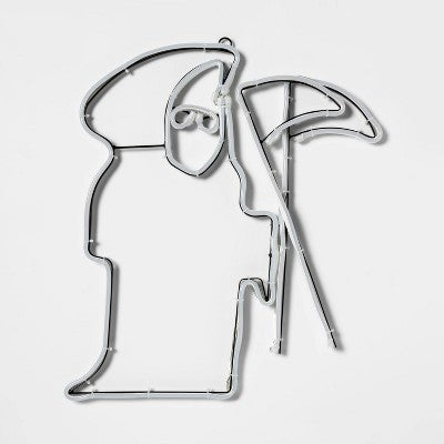 LED Reaper with Motion Rope Halloween Lighted Sign - Hyde & EEK! Boutique: No Assembly Required