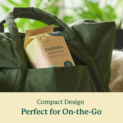 EcoPeaCo. Bamboo Disposable Diapers Made with Organic Bamboo and Viscose - Trial and Travel - Size 5 - 7ct