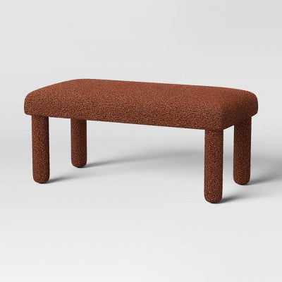 Upholstered Bench Rust Boucle - Room Essentials (LOCAL PICKUP ONLY)