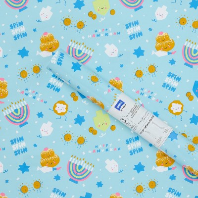 240"x30" Bulk Hanukkah Gift Wrapping Paper Light Blue - Spritz (LOCAL PICKUP ONLY)