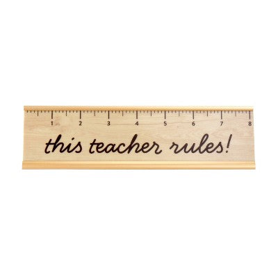 Paper Riot Co. This Teacher Rules Desk Plaque