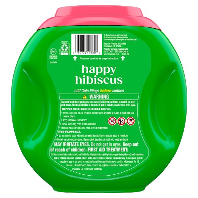 Gain Hibiscus Hula Super Flings Plus Laundry Detergents - 32ct: Concentrated, Deep Cleaning, High Efficiency, Child-Resistant Packaging