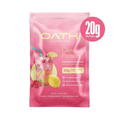 Oath Nutrition Single Serve Clear Protein Powder - Raspberry Lemonade