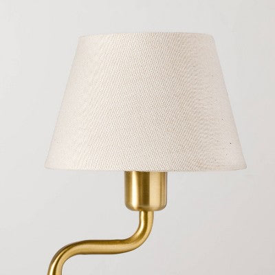 Swivel Accent Table Lamp with Mid Tone Wood Tray - Hearth & Hand with Magnolia