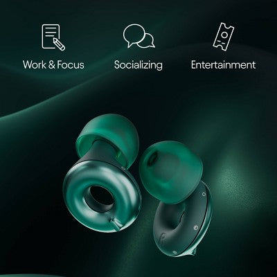 Loop Switch 2 Earplugs for Adjustable Volume Control and Instant Noise Relief - Emerald