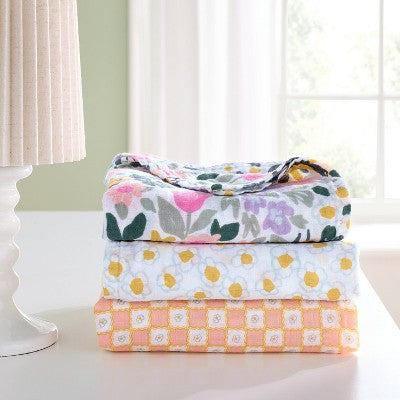 Muslin Swaddle Baby Blanket - Painterly Floral - 3pk - Cloud Island