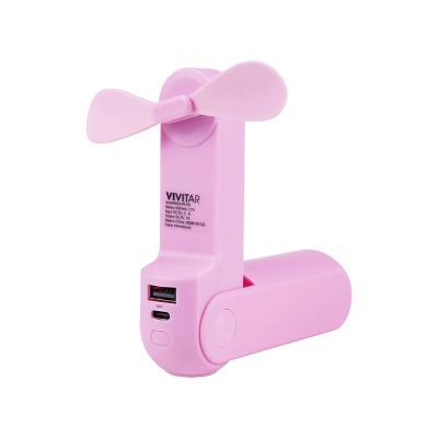 Vivitar 500mAh Power Bank Fan - Pink