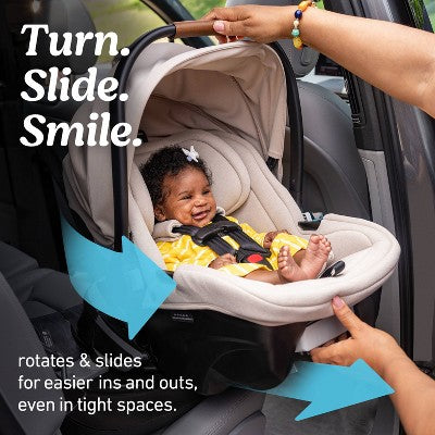 Graco Snug Ride Turn & Slide Infant Car Seat - Sandstone (LOCAL PICKUP ONLY)