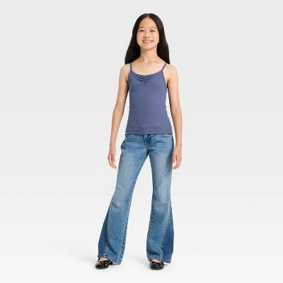 Girls' Cozy Rib-Knit Camisole - art class Blue M