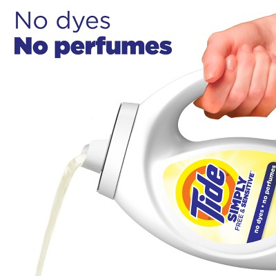 Tide Simply Free & Sensitive Liquid Laundry Detergent - Unscented - 84oz