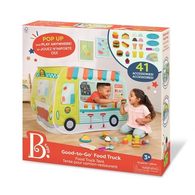 B. toys Good-to-Go Food Truck Pop-Up Tent - 43pc Indoor Play Tent for Toddlers