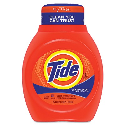 Tide Liquid Laundry Detergent, Original, 25oz Bottle