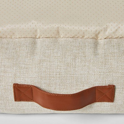 Neutral 4-Sided Bolster Dog Bed - Boots & Barkley - Cream - M (LOCAL PICKUP ONLY)