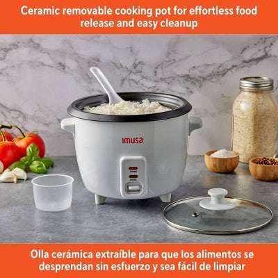 IMUSA 5 Cup Rice Cooker White