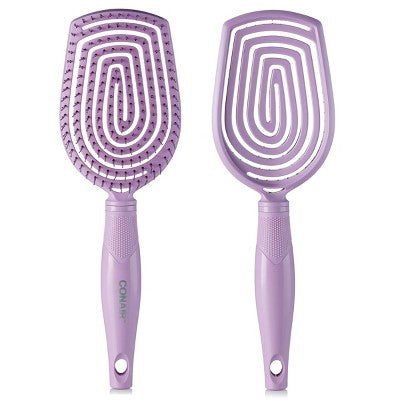 Conair Scalp Care Flexi Head Paddle Detangling Hair Brush - All Hair - Purple