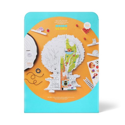 Summer Craft Tabletop Tree House Coloring Activity Kit - Mondo Llama