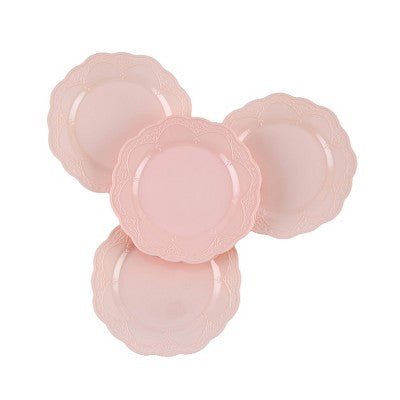 Cook With Color 8pk Plastic Plates Pink