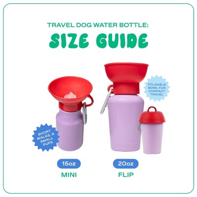 Springland 15 fl oz Mini Travel Dog Water Bottle - Lilac/Red